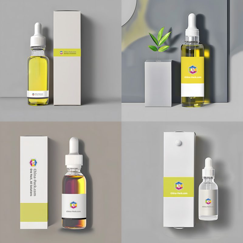 Luxury Skin Care Oil Packaging Box - Elegant Dropper Bottle Design For Premium Brands