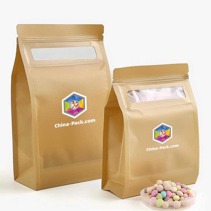 Custom Luxury Eco-Friendly Paper Bags With Clear Window - Personalized Packaging Solutions